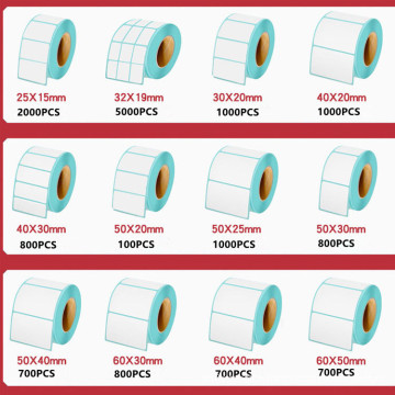 Thermal Sticker Paper Rolls Packaging Labels